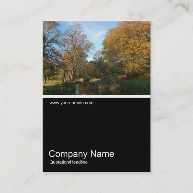 Half&Half Photo 0269 - Autumn in the Park Business Card (Front)
