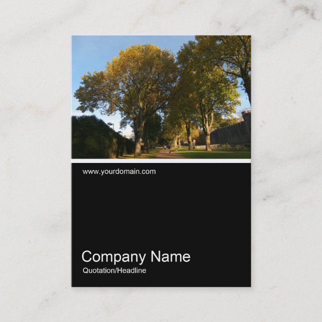 Half&Half Photo 0271 - Autumn in the Park Business Card (Front)