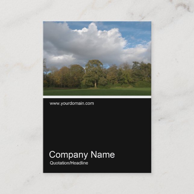 Half&Half Photo 0275 - Autumn in the Park Business Card (Front)