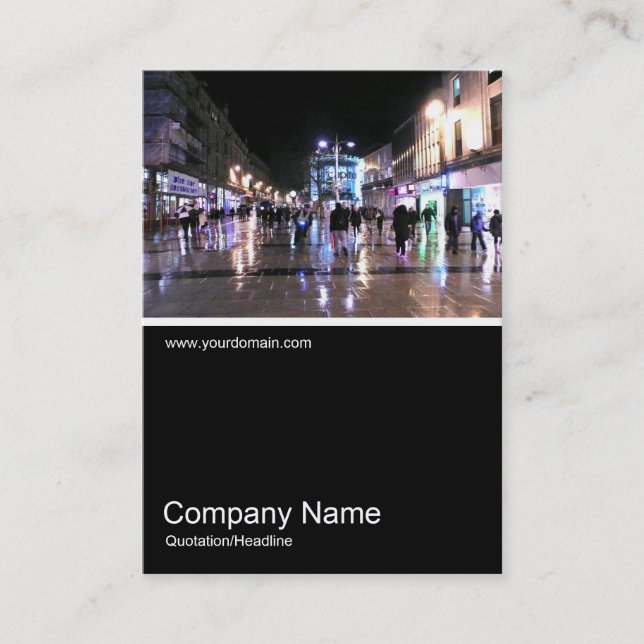 Half&Half Photo 054 - Shopping in the Rain Business Card (Front)
