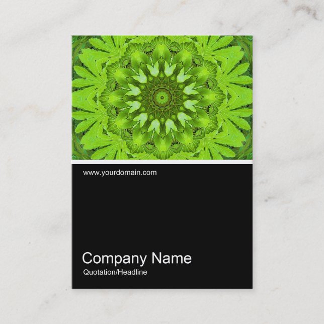 Half&Half Photo 094 - Leafy Kaleidoscope Business Card (Front)