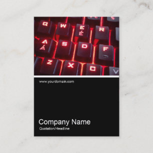 Half&Half Photo - Glowing Keyboard Business Card