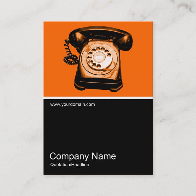 Half&Half Photo - Hotline - Orange FF6600 Business Card (Front)