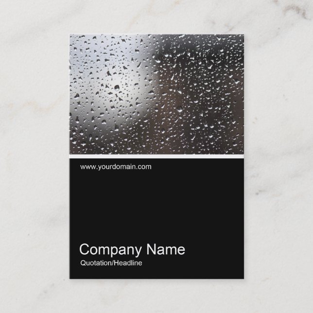 Half&Half Photo - Rain on a Window Business Card (Front)