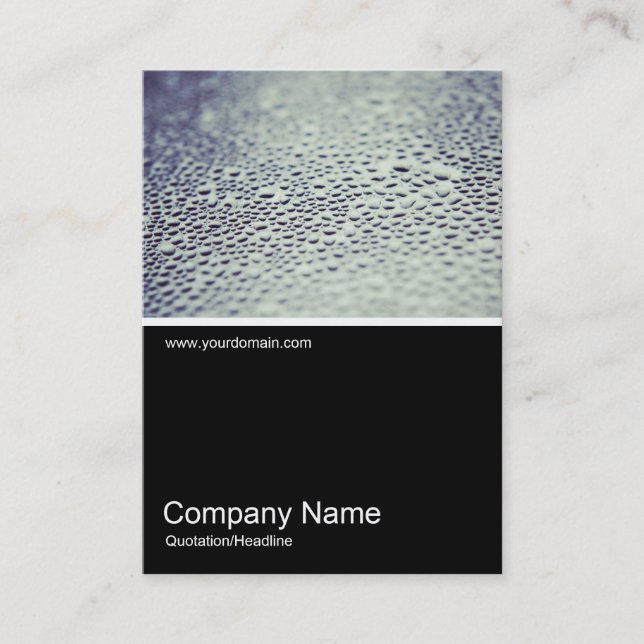 Half&Half Photo - Water Droplets on Glass 01 Business Card (Front)