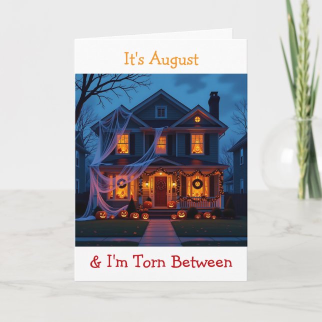 Half Halloween and Half Christmas | Holidays Humou Card (Front)