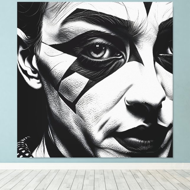 Half Harlequin Canvas Print (Insitu(Wood Floor))