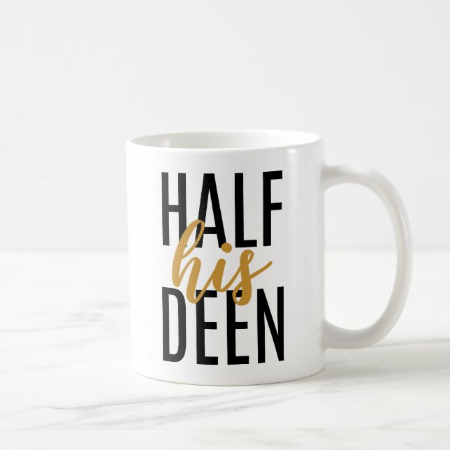Half His Deen Nikkah Gift Mug for Couples (Right)