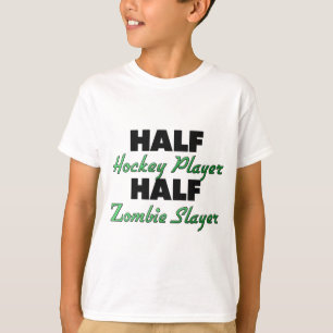 Half Hockey Player Half Zombie Slayer T-Shirt