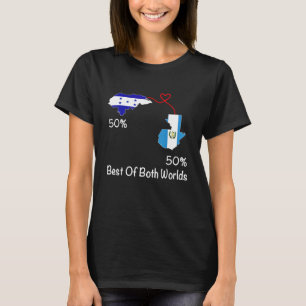 Half Honduran Half Guatemalan Flag Map Guatemala T-Shirt