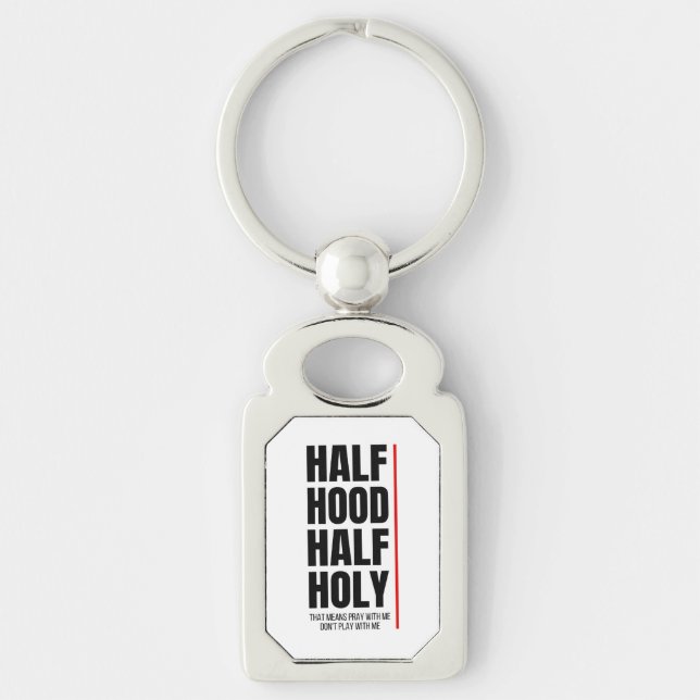 HALF HOOD HALF HOLY   KEY RING (Front)