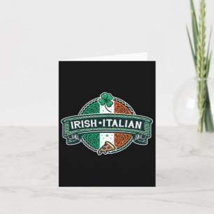 Half Irish Half Italian Funny Irish Italian Shamro Card
