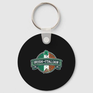 Half Irish Half Italian Funny Irish Italian Shamro Key Ring