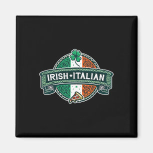 Half Irish Half Italian Funny Irish Italian Shamro Magnet