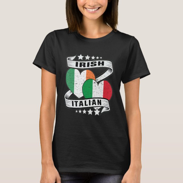 Half Irish Half Italian  kids Irish Italian Flag T-Shirt (Front)