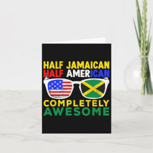 Half Jamaican Half American Independence Day Jamai Card