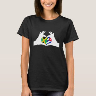 Half Jamaican Half Cuban Heritage Jamaica & Cuba F T-Shirt