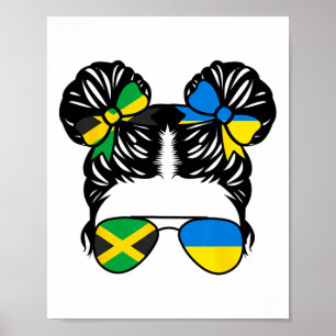 Half Jamaican Half Ukrainian Girl Jamaica Kids Her Poster