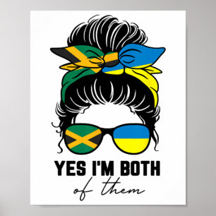 Half Jamaican Half Ukrainian Girl Jamaica Ukraine  Poster