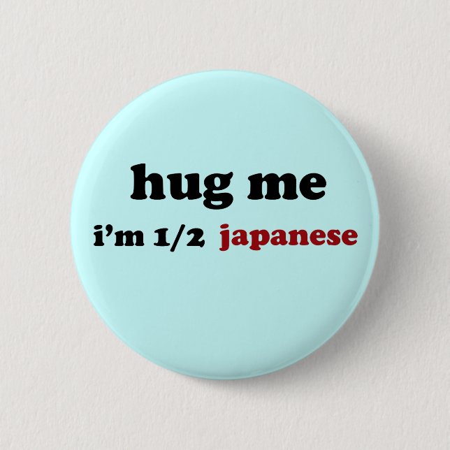 Half Japanese 6 Cm Round Badge (Front)