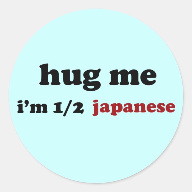 Half Japanese Classic Round Sticker (Front)