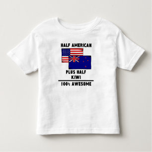 Half Kiwi 100% Awesome Toddler T-Shirt