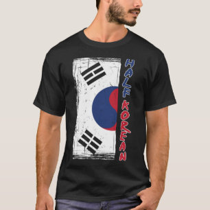 Half Korean American Graphic - Funny South Korean T-Shirt