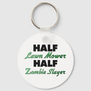 Half Lawn Mower Half Zombie Slayer Key Ring