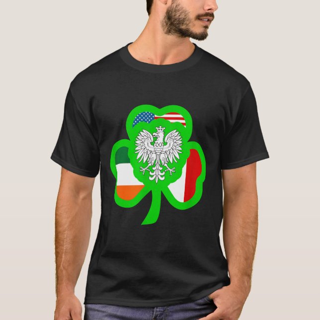 Half Lish Half Irish All St.patrick Lish Irish Ame T-Shirt (Front)