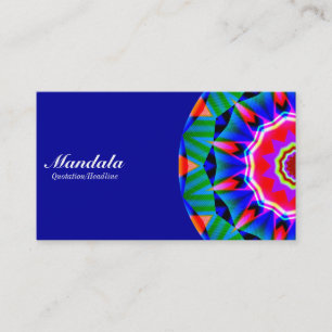 Half Mandala 08 - Blue 000099 Business Card