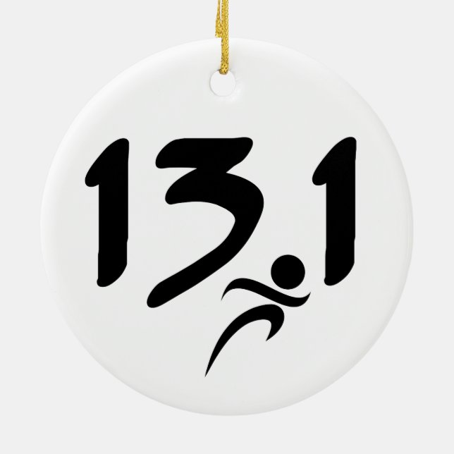 Half-marathon 13.1 ceramic tree decoration (Back)