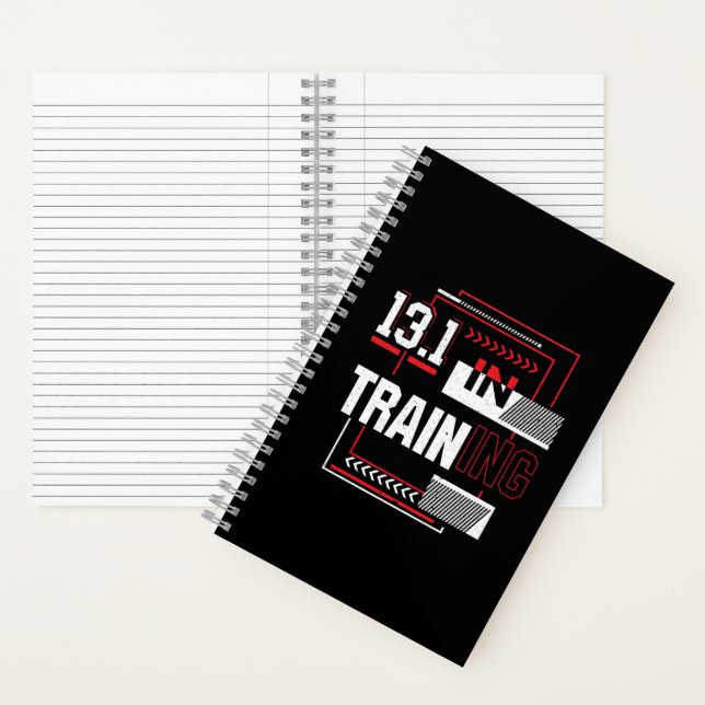 Half Marathon 13.1 in Training Abstract Runner Notebook (Inside)