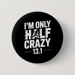 Half Marathon Art For Men Women 13.1 Half Marathon 6 Cm Round Badge
