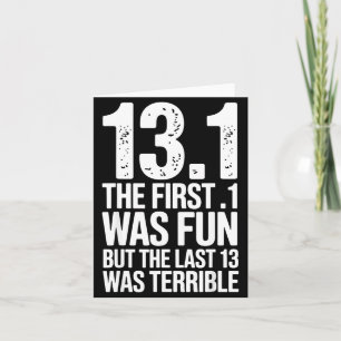 Half Marathon Art For Men Women 13.1 Half Marathon Card