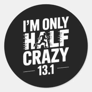 Half Marathon Art For Men Women 13.1 Half Marathon Classic Round Sticker