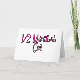Half Marathon Girl Card