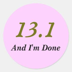 Half Marathon Runners 13.1 Sticker (Pink)