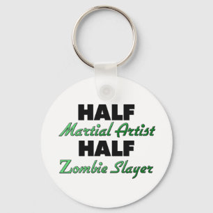 Half Martial Artist Half Zombie Slayer Key Ring