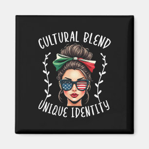 Half Mexican Half American Usa Flag Mexican Americ Magnet