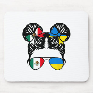 Half Mexican Half Ukrainian Girl Mexico Kids Herit Mouse Pad