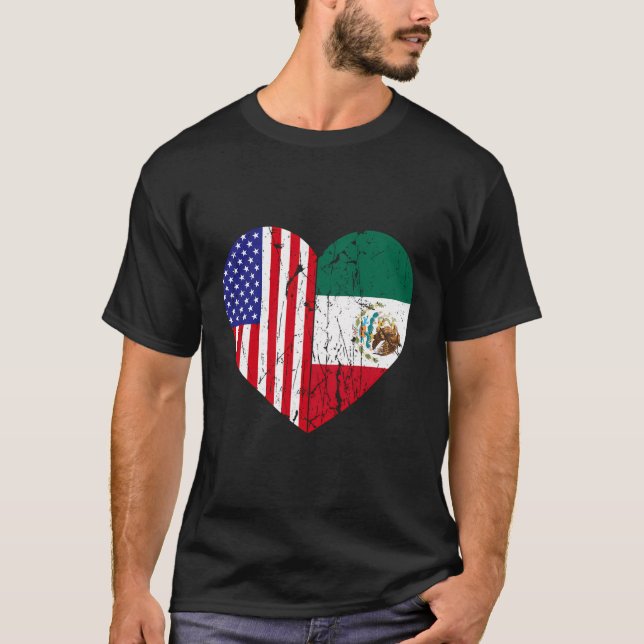 Half Mexico Half American Roots Mens Womens Kids T-Shirt (Front)