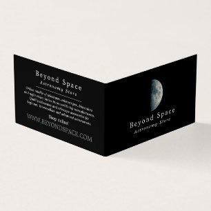 Half Moon, Astronomer, Astronomy Store Business Card