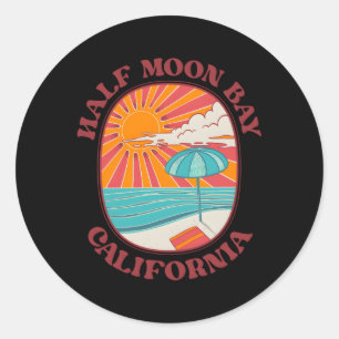 Half Moon Bay California Ca Classic Round Sticker