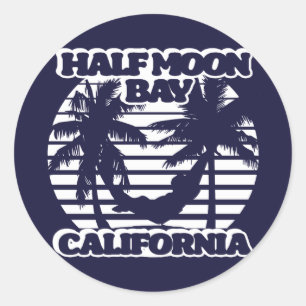 Half Moon Bay California Classic Round Sticker