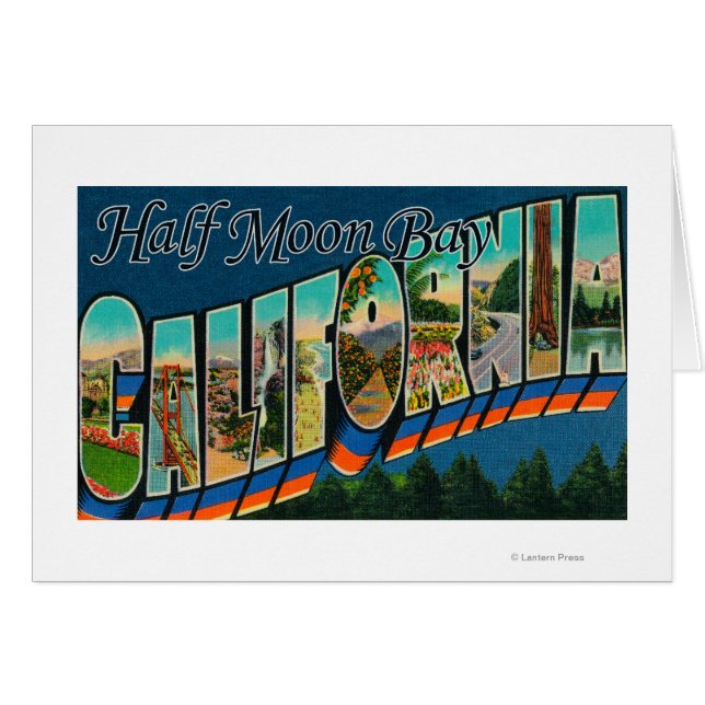 Half Moon Bay, California - Large Letter Scenes (Front Horizontal)
