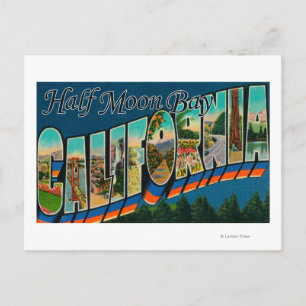 Half Moon Bay, California - Large Letter Scenes Postcard