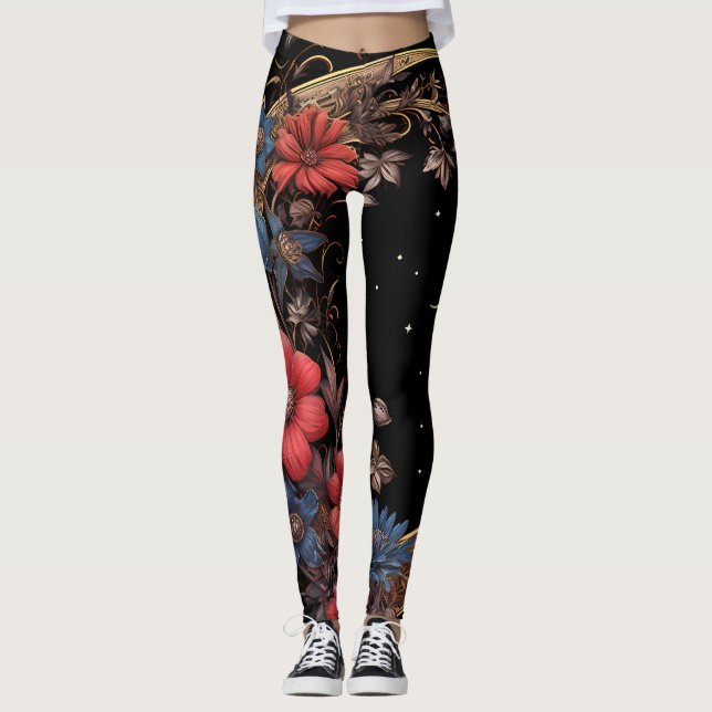 Half Moon Black Leggings (Front)