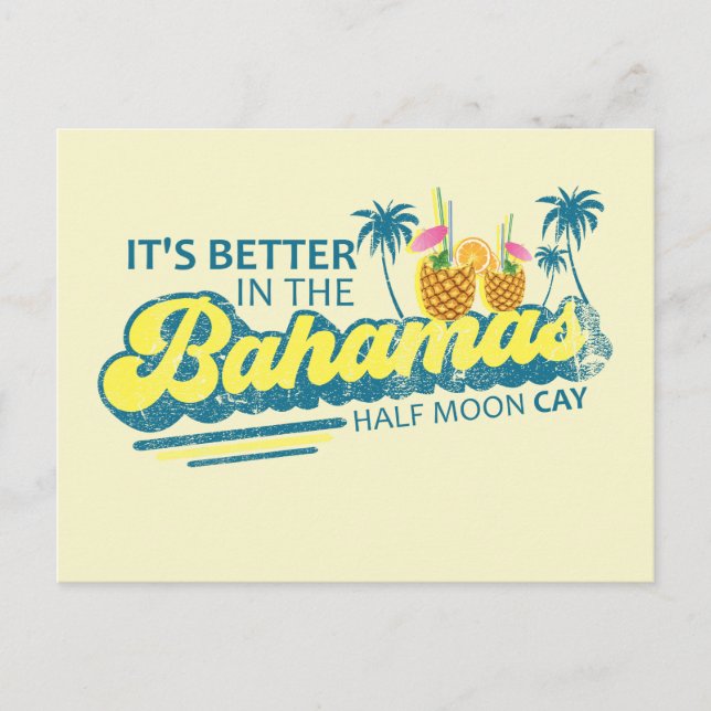 Half Moon Cay Bahamas Postcard Vacation Cruise (Front)