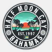 Half Moon Cay Bahamas Retro Sunset Souvenirs 60s