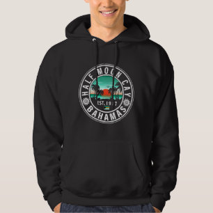 Half Moon Cay Bahamas Retro Sunset Souvenirs 60s Hoodie